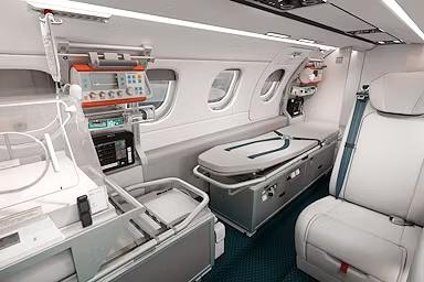 Serviços confiáveis de UTI aérea de porta a porta.